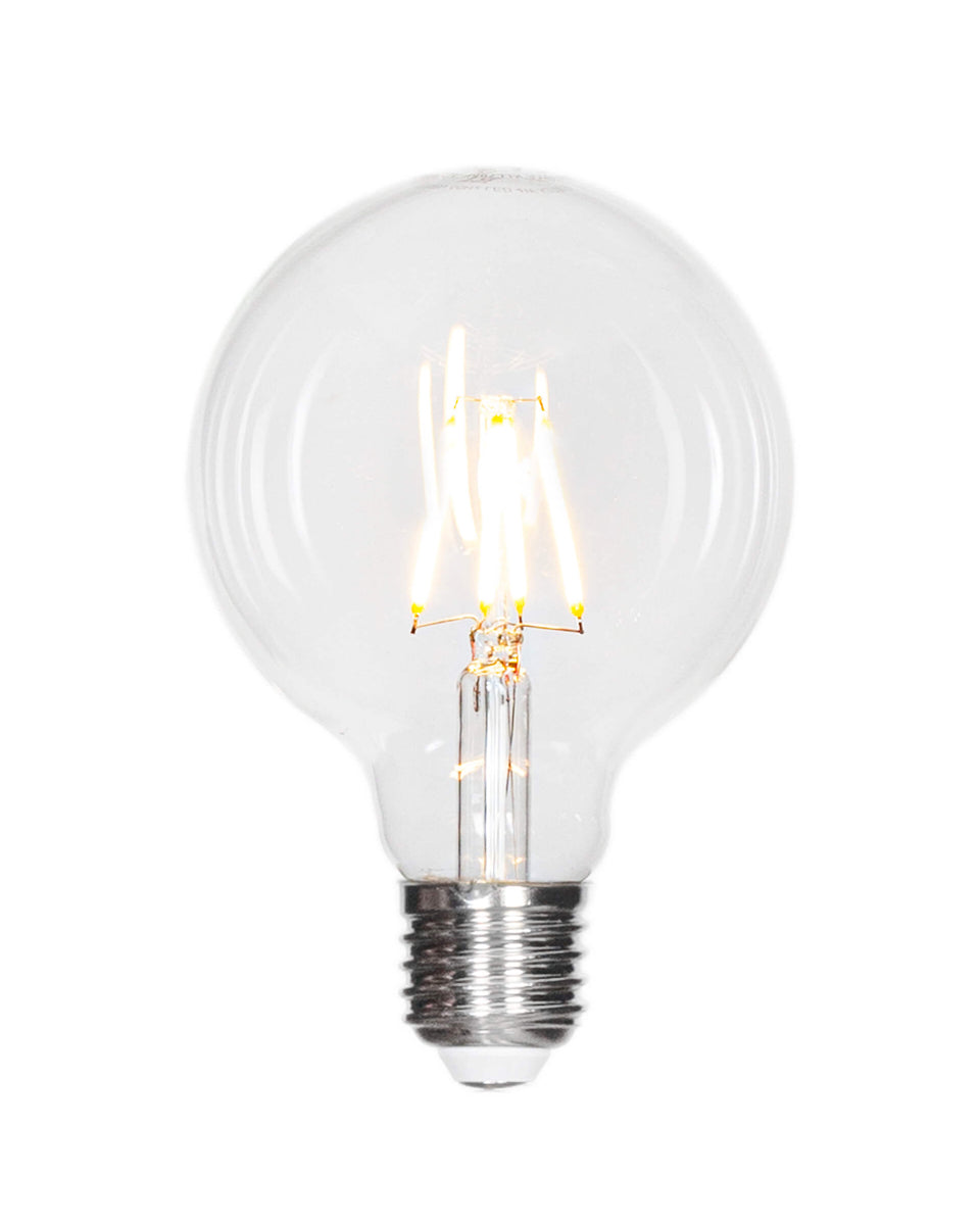 Filament dekorationslampa LED dimbar glob E27 4W Ø95mm