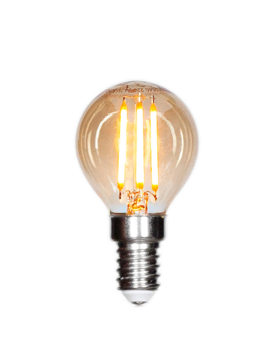 Filament dekorationslampa LED dimbar klot E14 4W Ø45mm