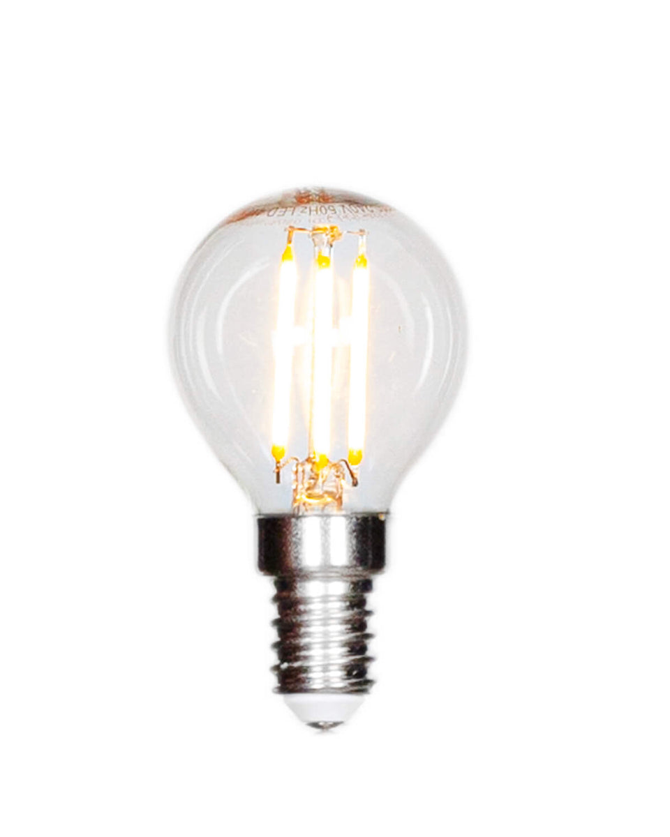 Filament dekorationslampa LED dimbar klot E14 4W Ø45mm