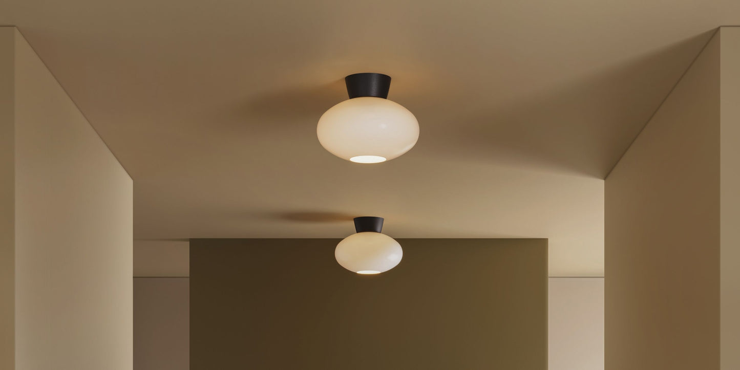 Bullo plafond alu/klar lång