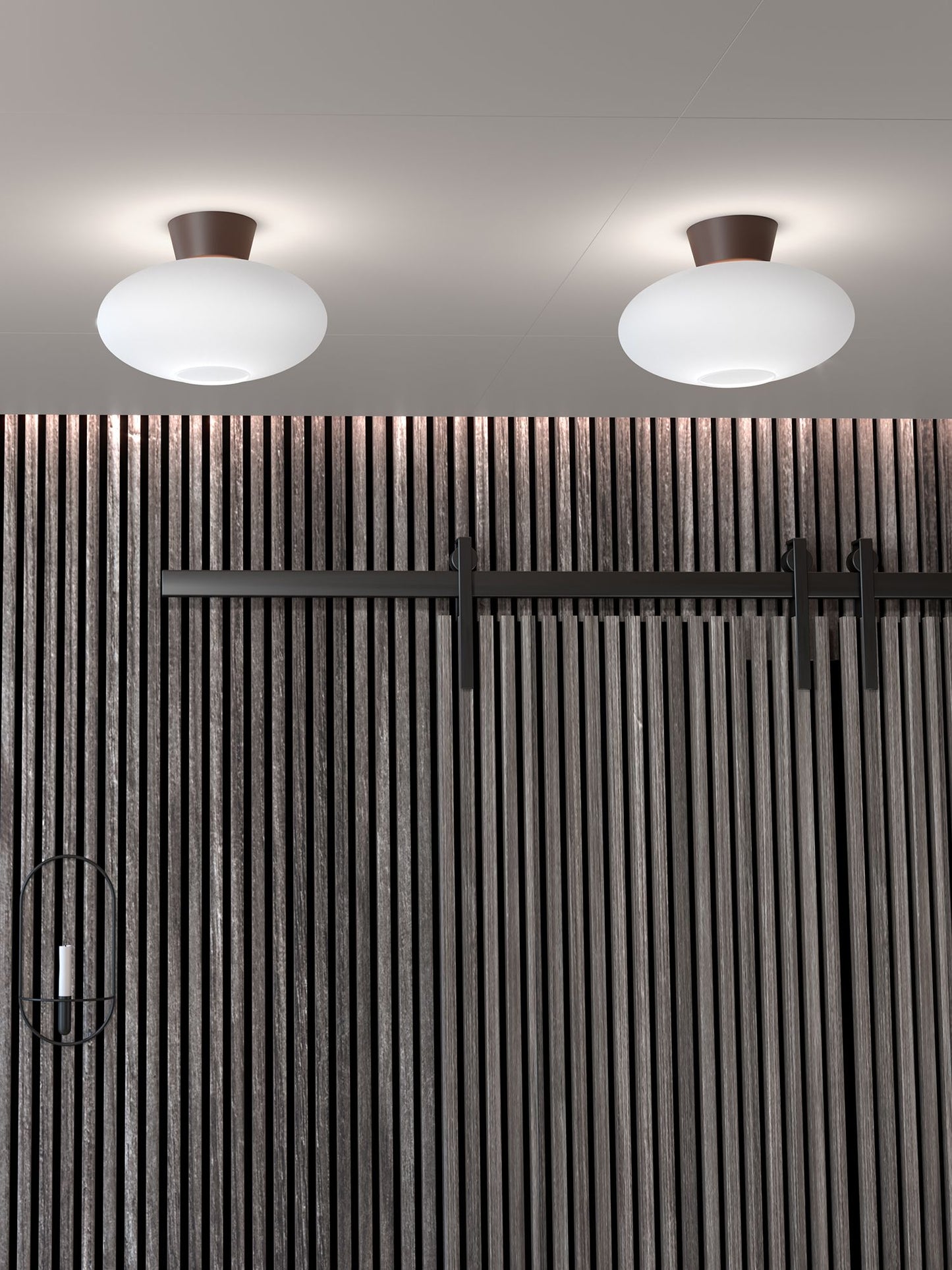 Bullo plafond oxid/opal lång