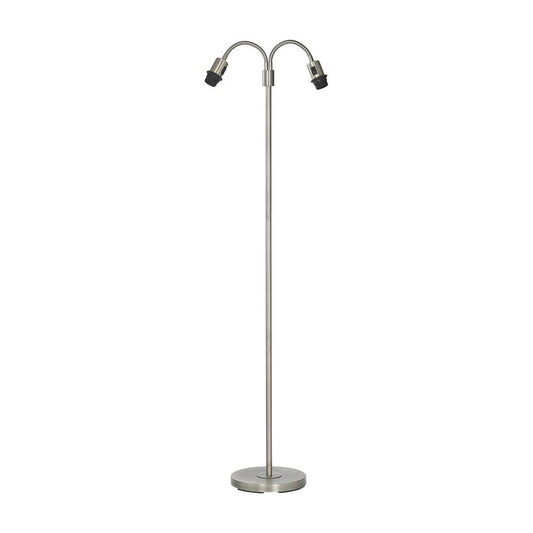 AMY golvlampa mattkrom dubbel