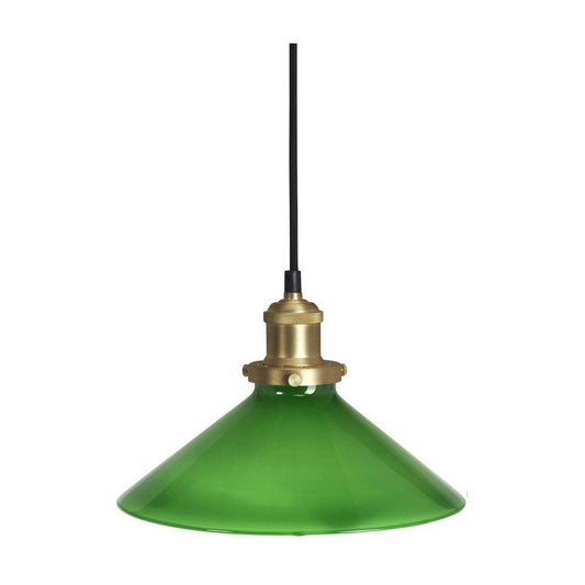 AUGUST fönsterlampa mässing/grön 25cm slät