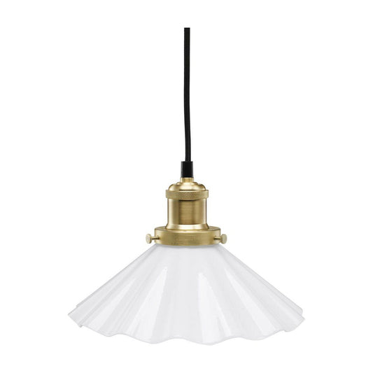 AUGUST fönsterlampa mässing/opal veckad 25cm