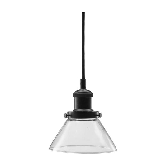 AUGUST fönsterlampa svart/klar 15cm slät