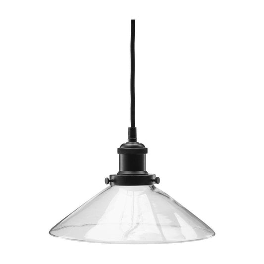 AUGUST fönsterlampa svart/klar 25cm slät