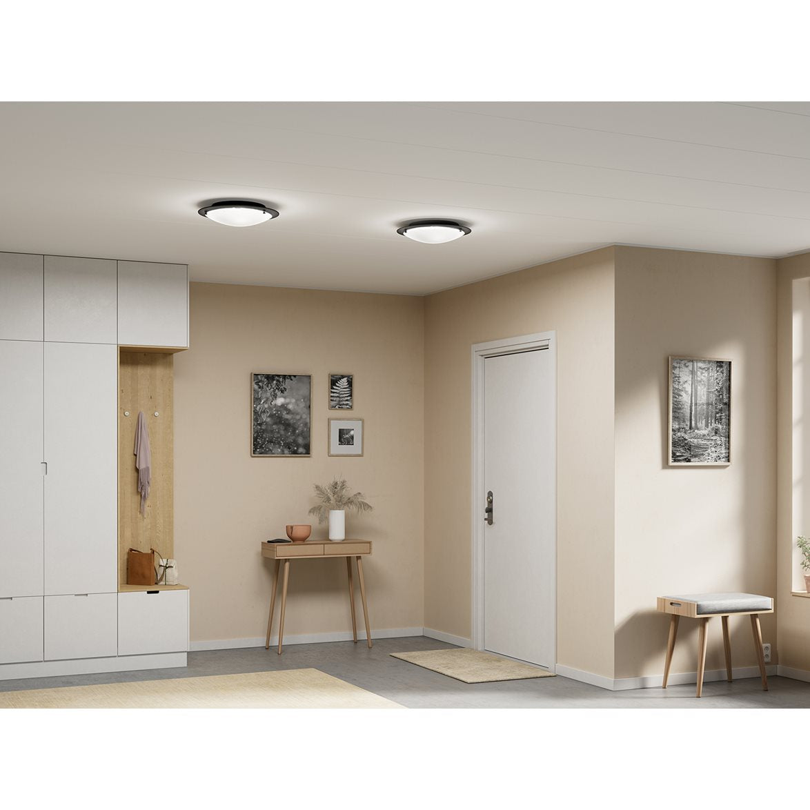 Cirklo plafond Ø40 svartstruktur