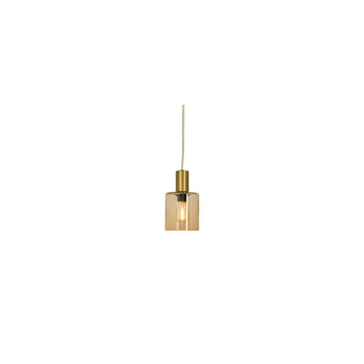 CYLINDER fönsterlampa matt mässing/amber