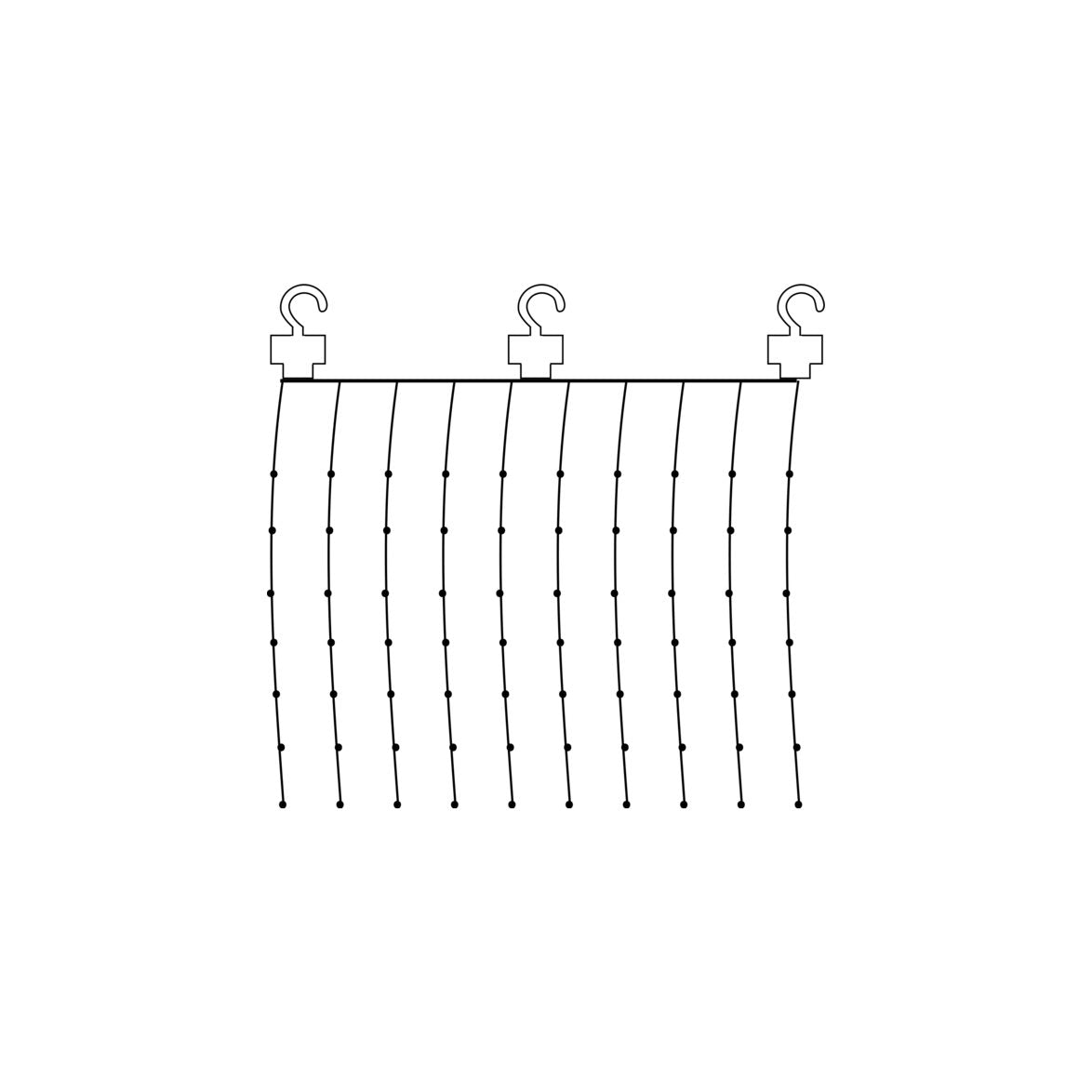 Dew drop gardin 1 meter