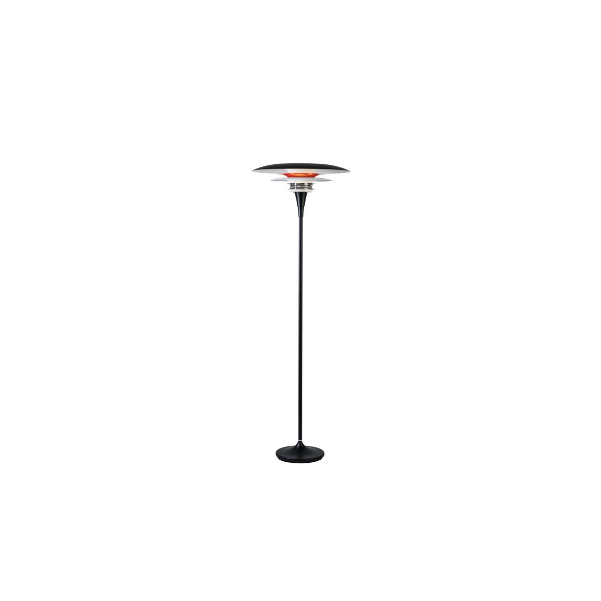 Diablo golvlampa Ø50 mattsvart/blankröd