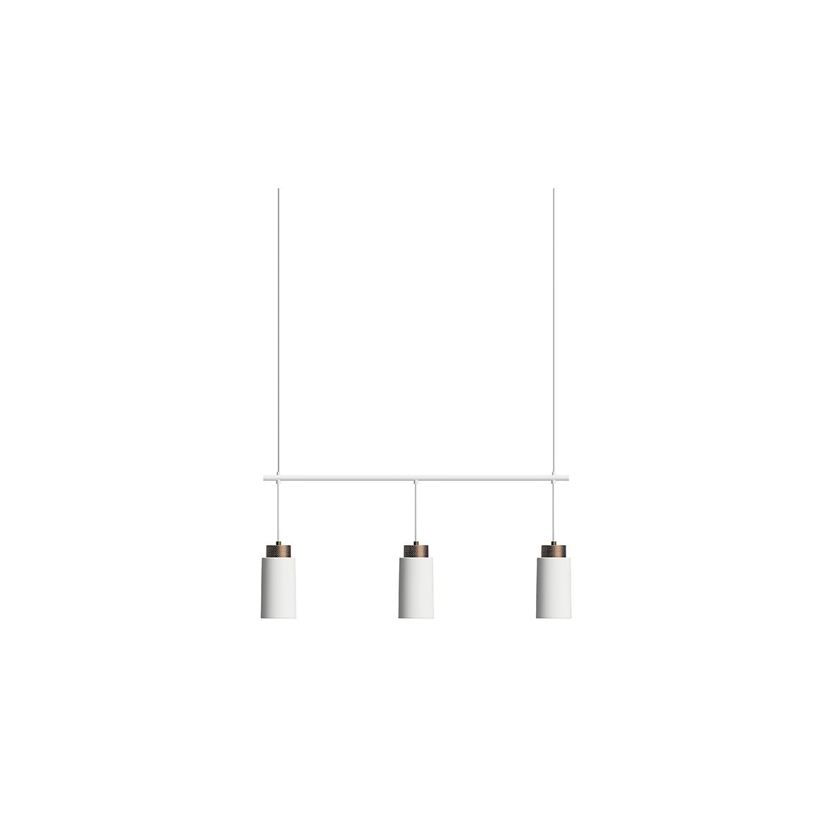 Edge Trio pendel mattvit/brons