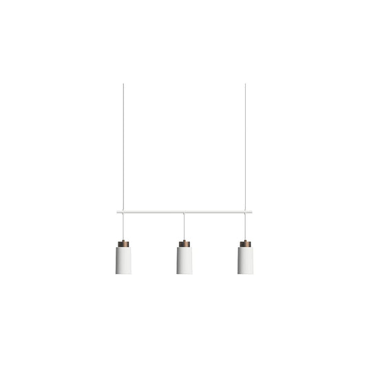 Edge Trio pendel mattvit/brons