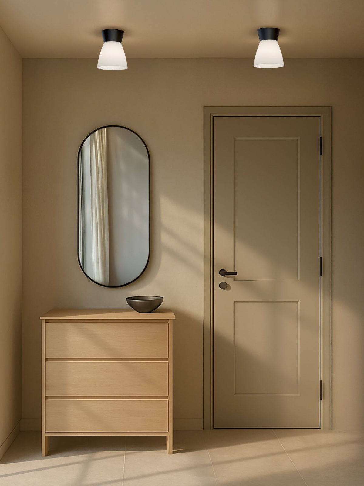 Bullo plafond oxidgrå/ opal lång