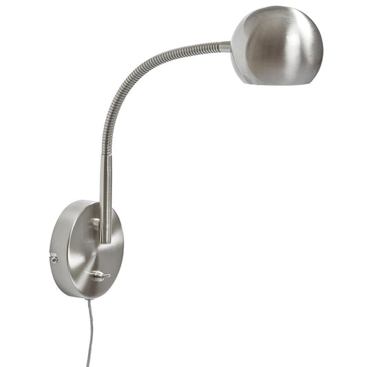 Fladen vägglampa nickel