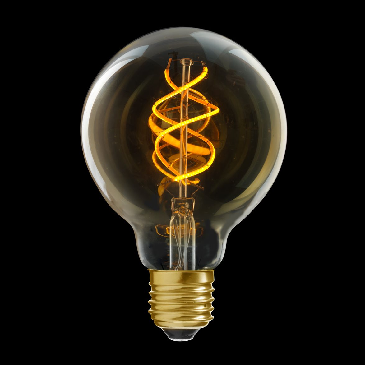 Glob LED E27 guld 80mm 250lm 2000K dimbar