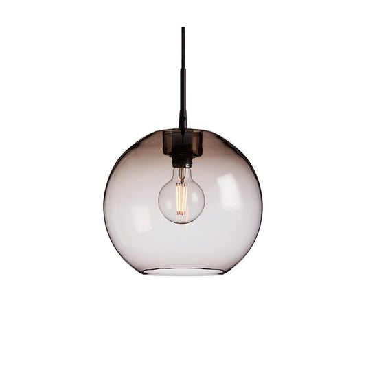 Gloria pendel Ø32 E27 svart/rökfärgat glas