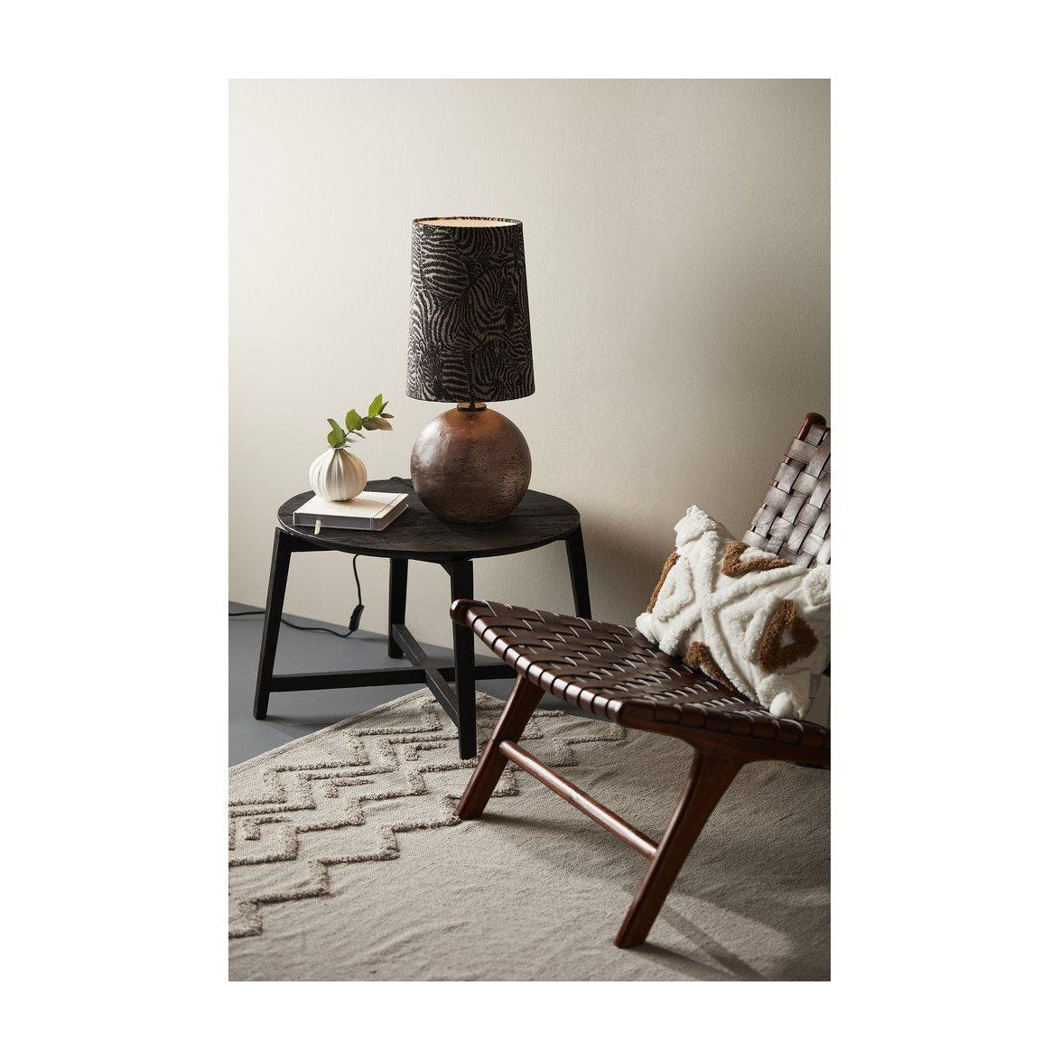 JONNA lampfot brun vintage 32cm