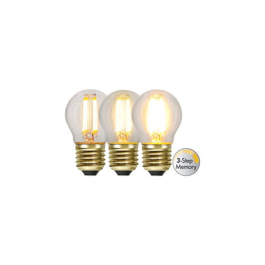 Klot LED E27 3-steg klar 400-40lm 2100K
