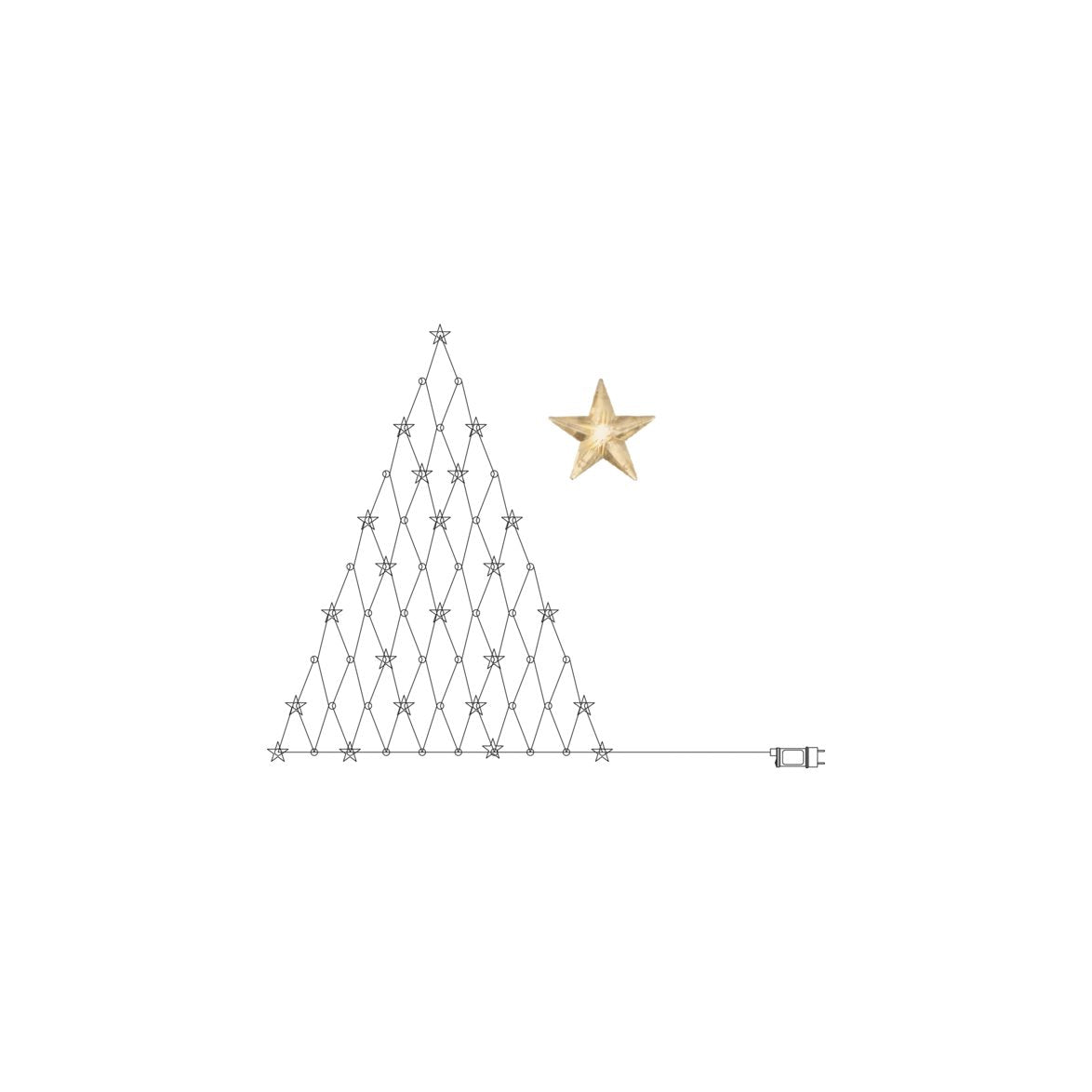 Ljusnät Star Curtain