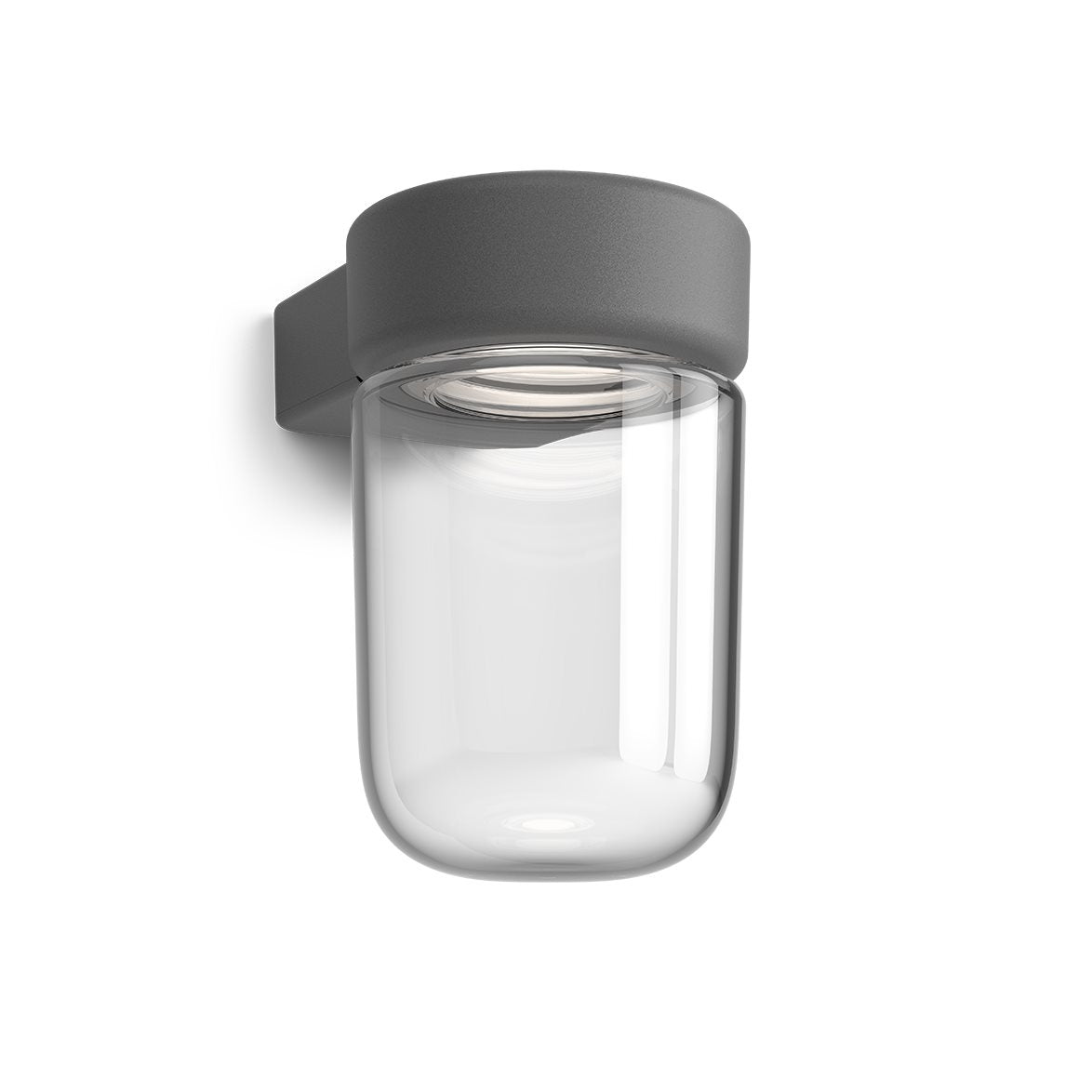 Moon utomhusvägglampa grafitstruktur