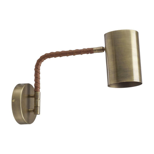 Nora vägglampa antikmässing