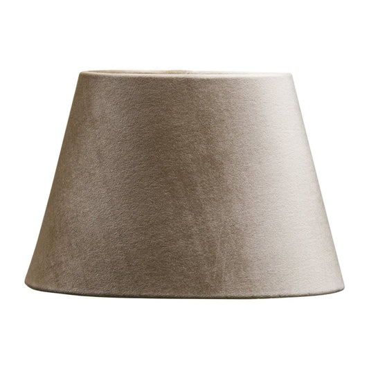 Oval Lampskärm Sammet Beige