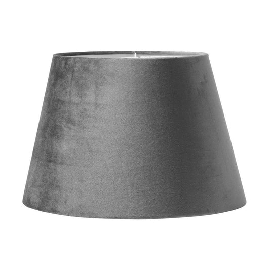 Oval Sammet Grå
