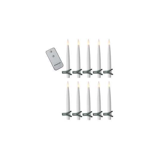 Paulina julgransljus batteri Vit