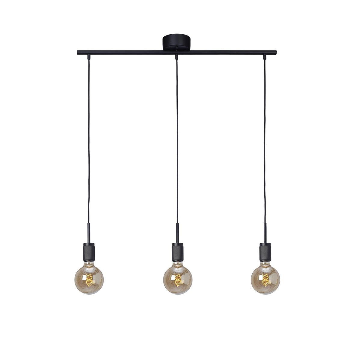 RILLE taklampa 3-lågig svart