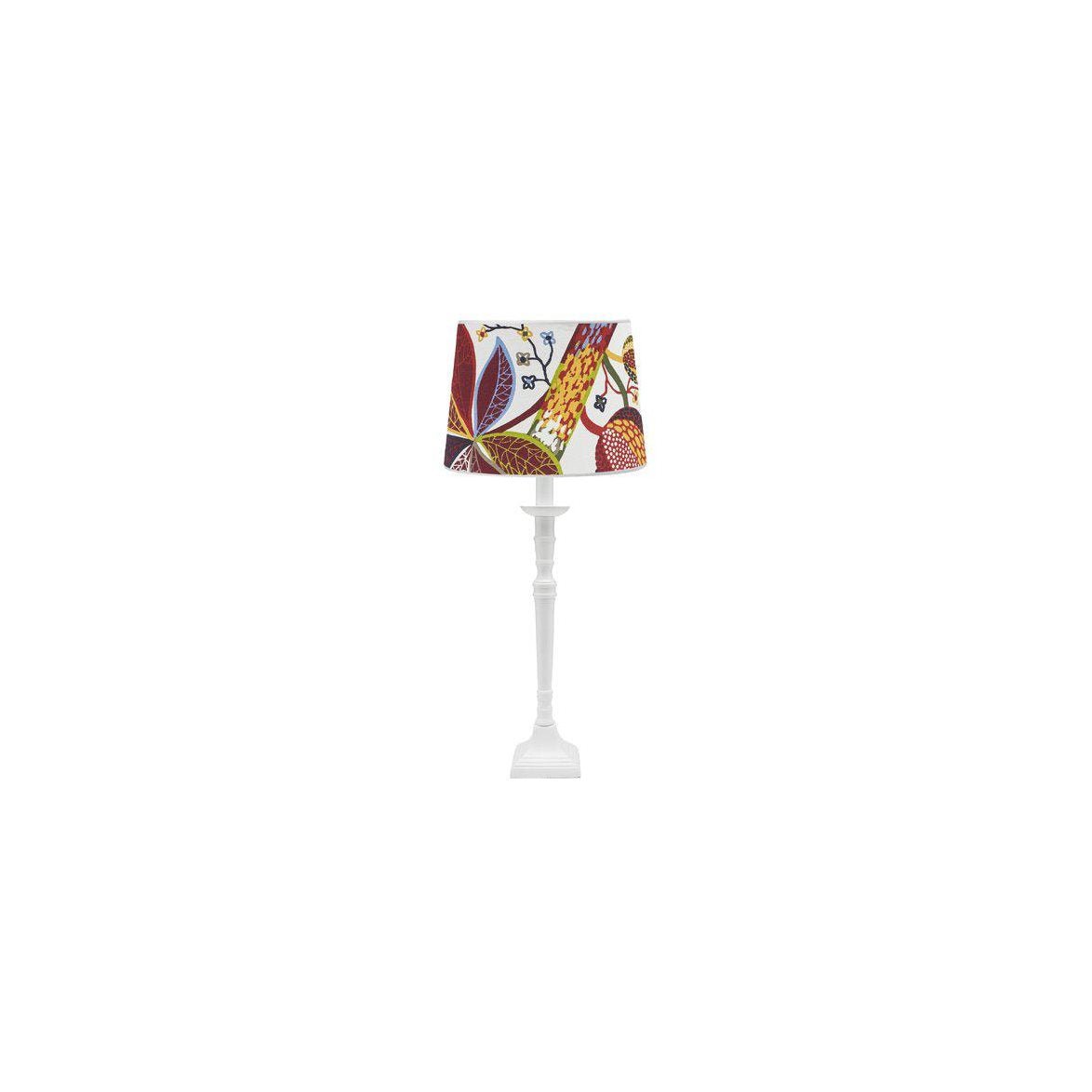 Salong bordslampa vit med lamskärm Fran Rost 55 cm