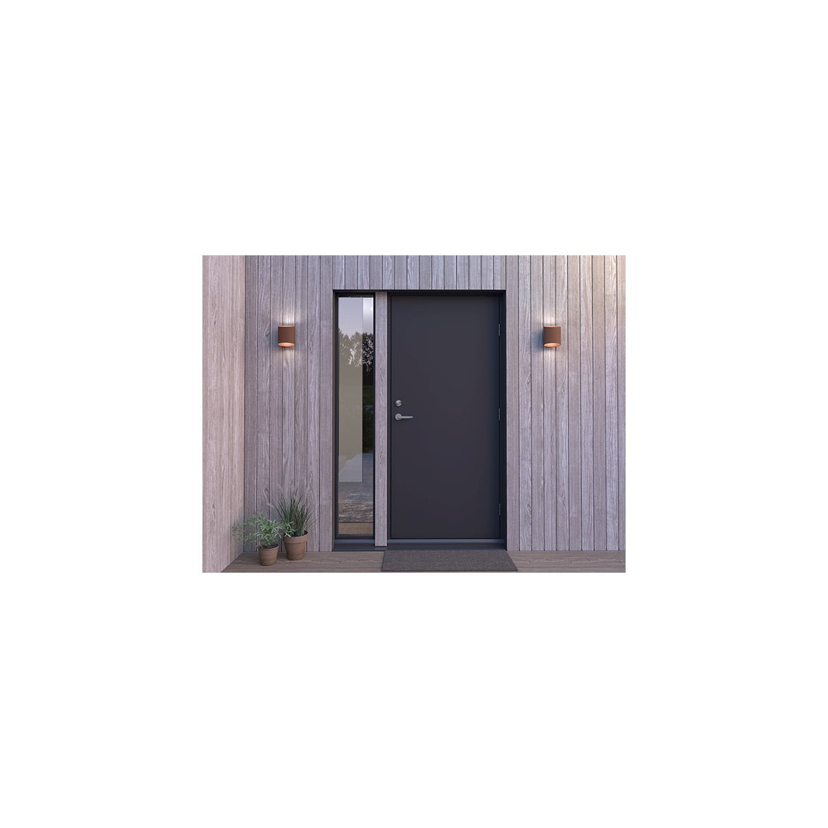 Sinne utomhusvägglampa roststruktur