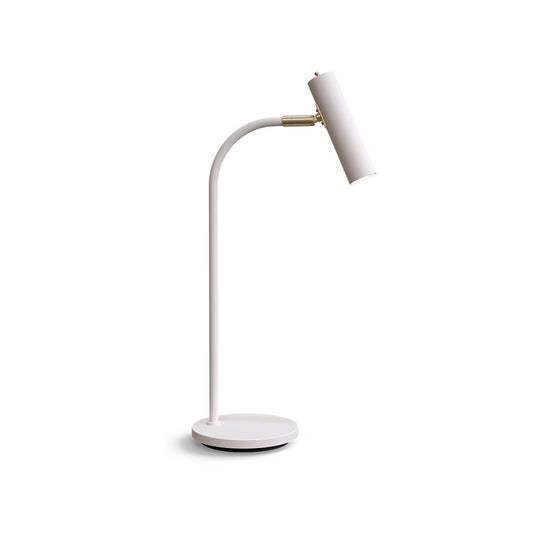 Slender bordslampa vitstruktur/mässing