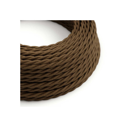Textilsladd tvinnad 3*0,75 brun
