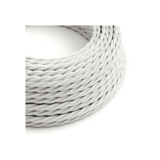 Textilsladd tvinnad 3*0,75 vit