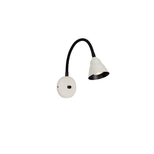 Vägglampa Relief vit