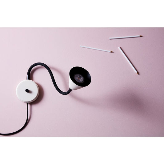 Vägglampa Relief vit