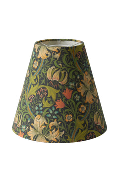 Lampshade Qvist Classic Top Ring, William Morris Golden Lily, Black, 22cm
