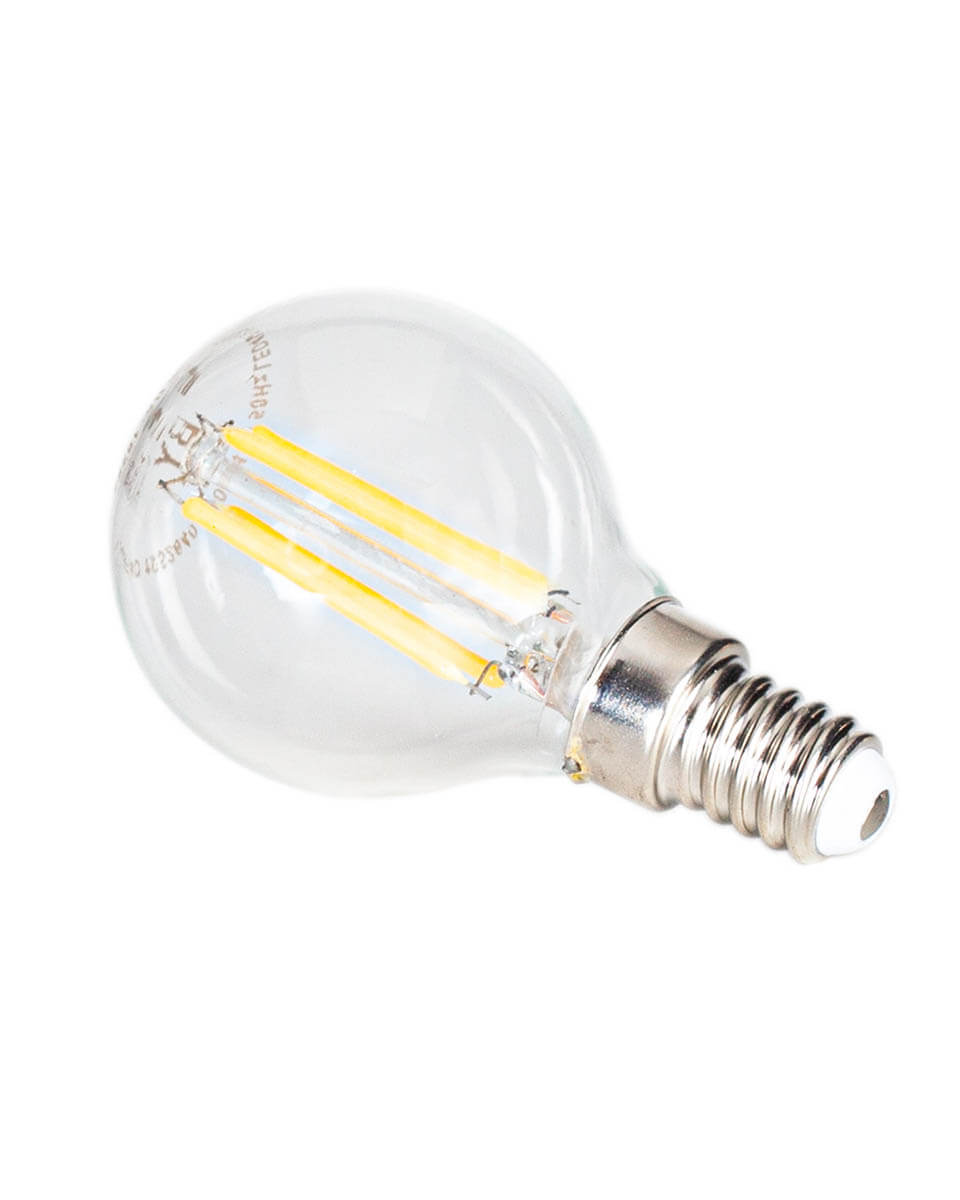 Filament dekorationslampa LED dimbar klot E14 4W Ø45mm