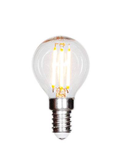Filament dekorationslampa LED dimbar klot E14 4W Ø45mm