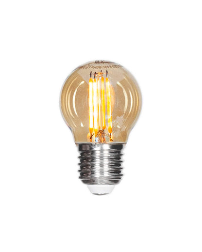 Filament dekorationslampa LEDdimbar klot E27 4W Ø45mm