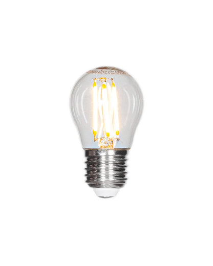 Filament dekorationslampa LEDdimbar klot E27 4W Ø45mm