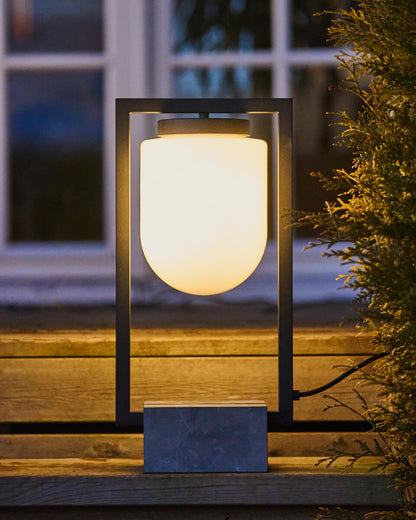 Stanley bord/golvlampa IP44 H53 cm sandsvart