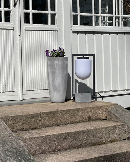 Stanley bord/golvlampa IP44 H53 cm sandsvart