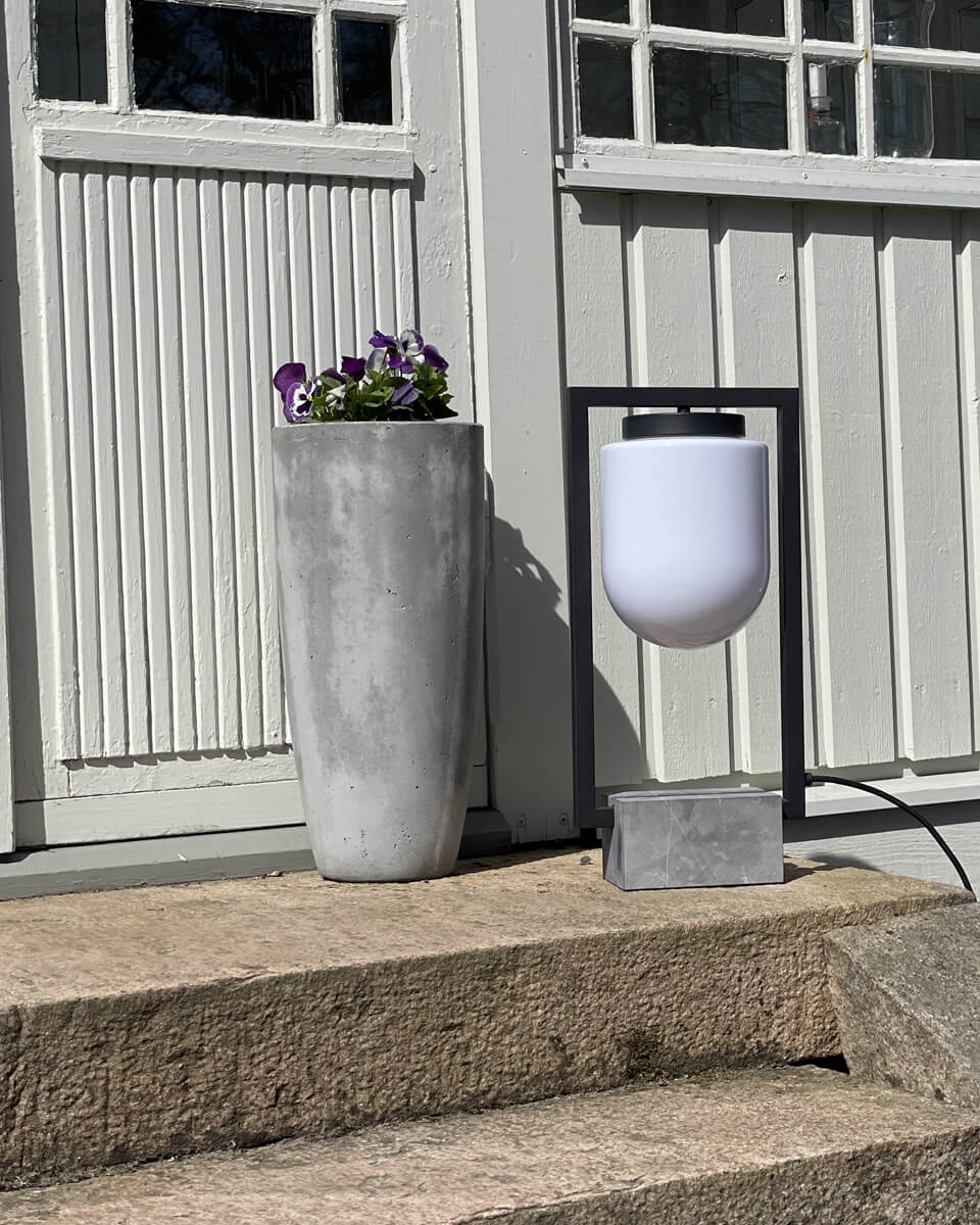 Stanley bord/golvlampa IP44 H53 cm sandsvart