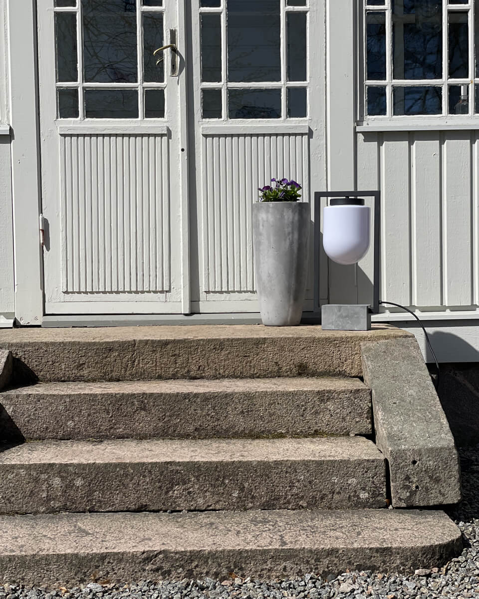Stanley bord/golvlampa IP44 H53 cm sandsvart
