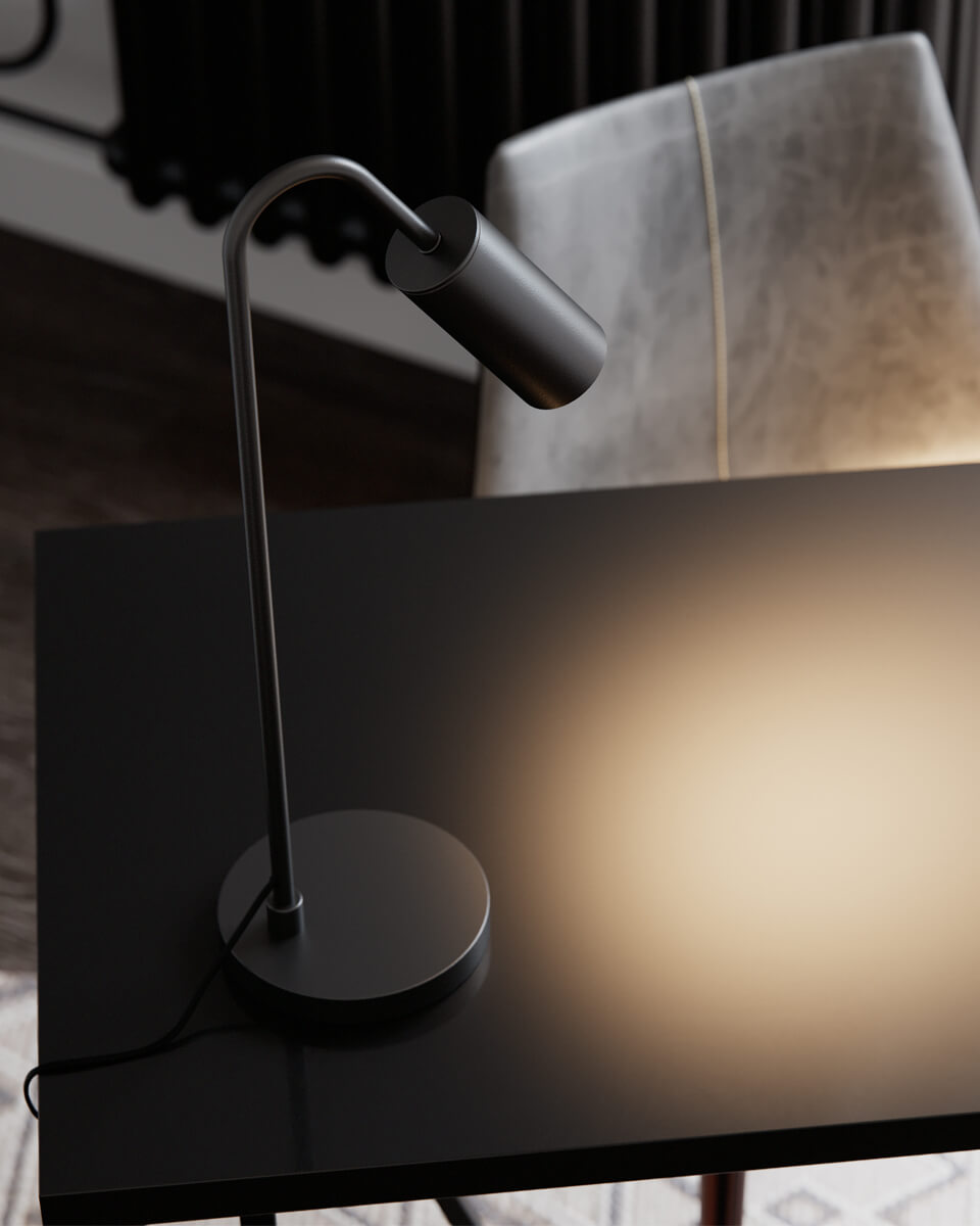 Curve bordslampa
