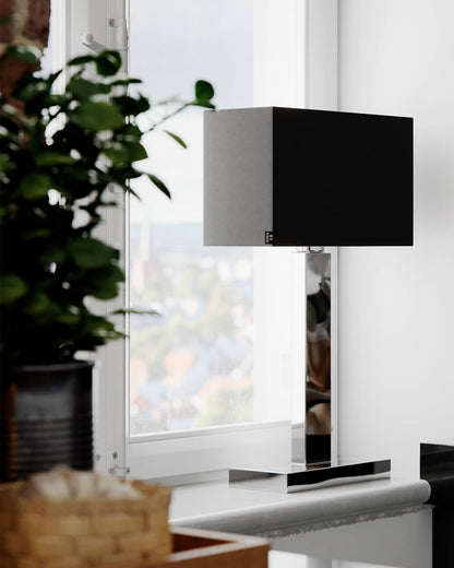 Prime bordslampa H47 cm krom/svart skärm