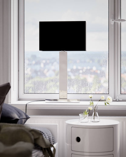 Prime bordslampa H69 cm krom/svart skärm