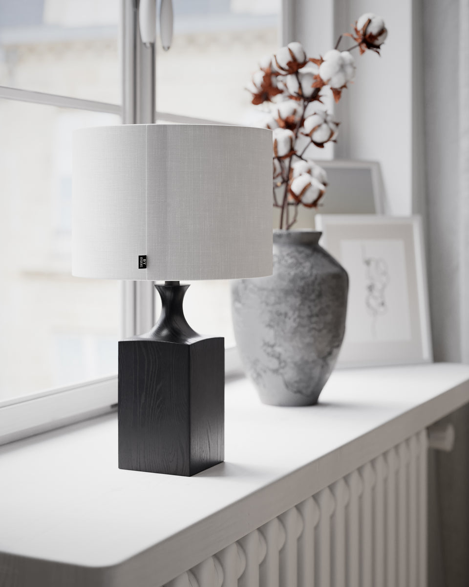 Woody bordslampa svart/vit
