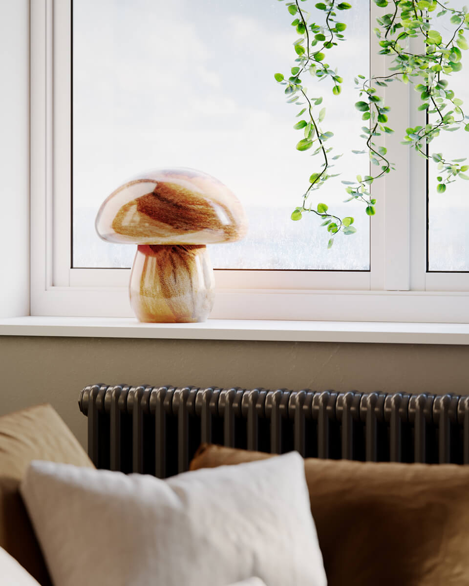 Mira Mushroom bordlampa H30 cm natur